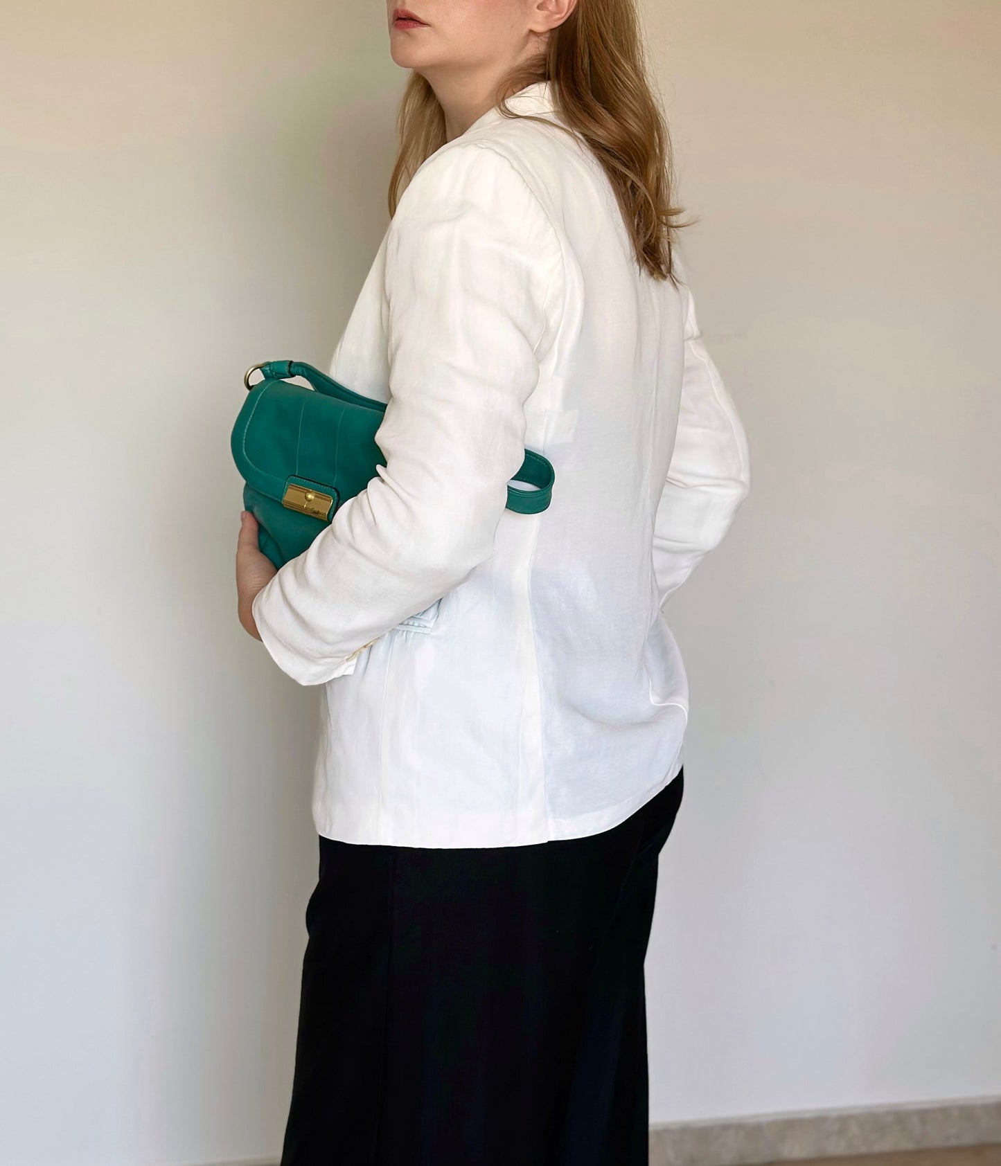 Vintage linen blend blazer Max Mara