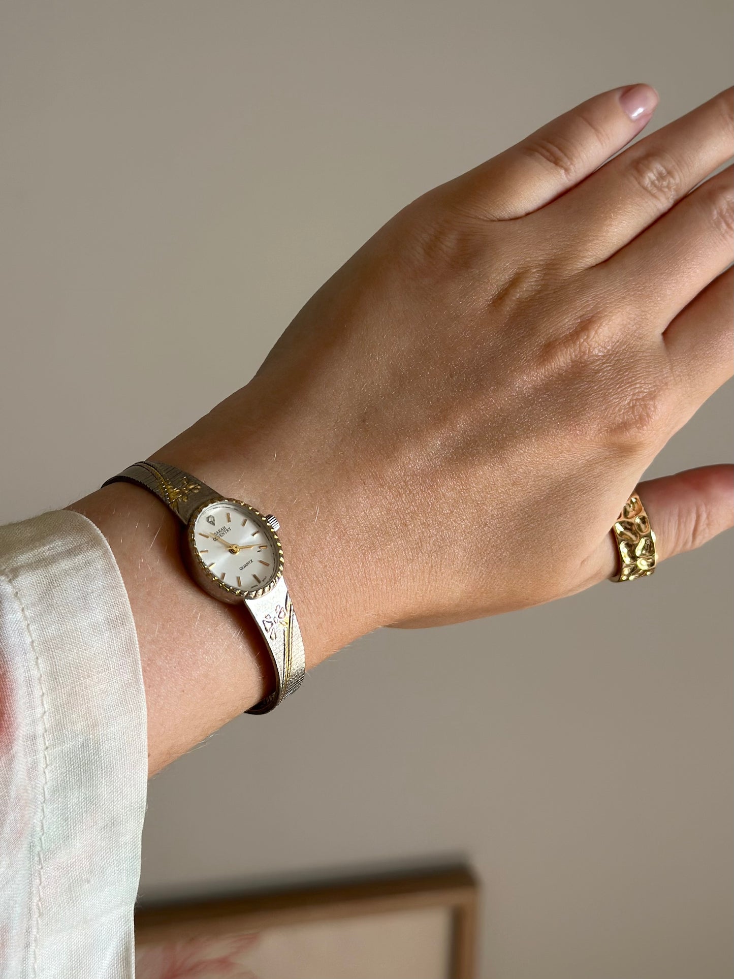 Charming vintage Sarah Coventry watch with a delicate design