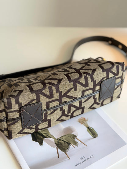 Lovely vintage DKNY shoulder bag with monogram print