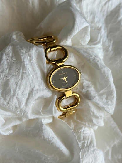 Striking vintage watch from Peers Hardy with black dial