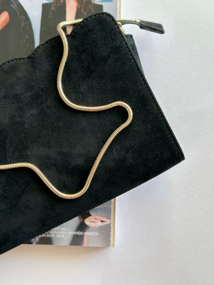 Amazing vintage suede clutch bag