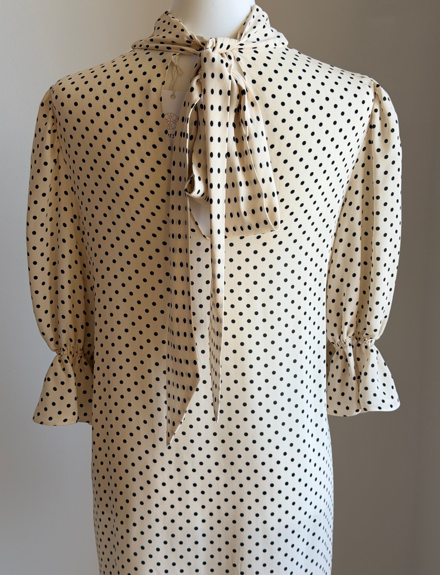 Authentic Valentino polka dot silk blouse