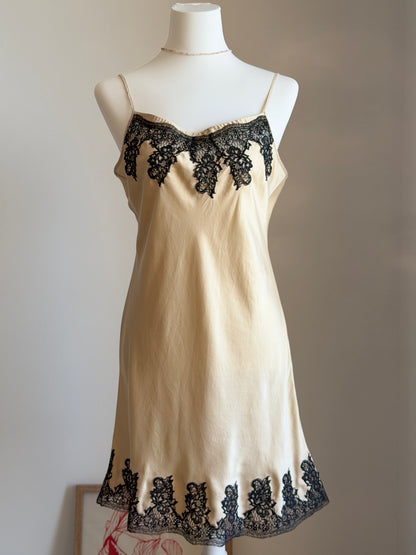 Elegant vintage slip silk dress