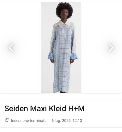 Silk blend textured dress H&M