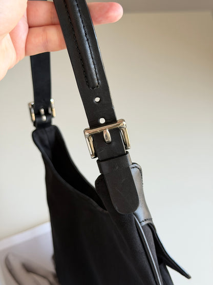 Vintage DKNY black monogram shoulder bag