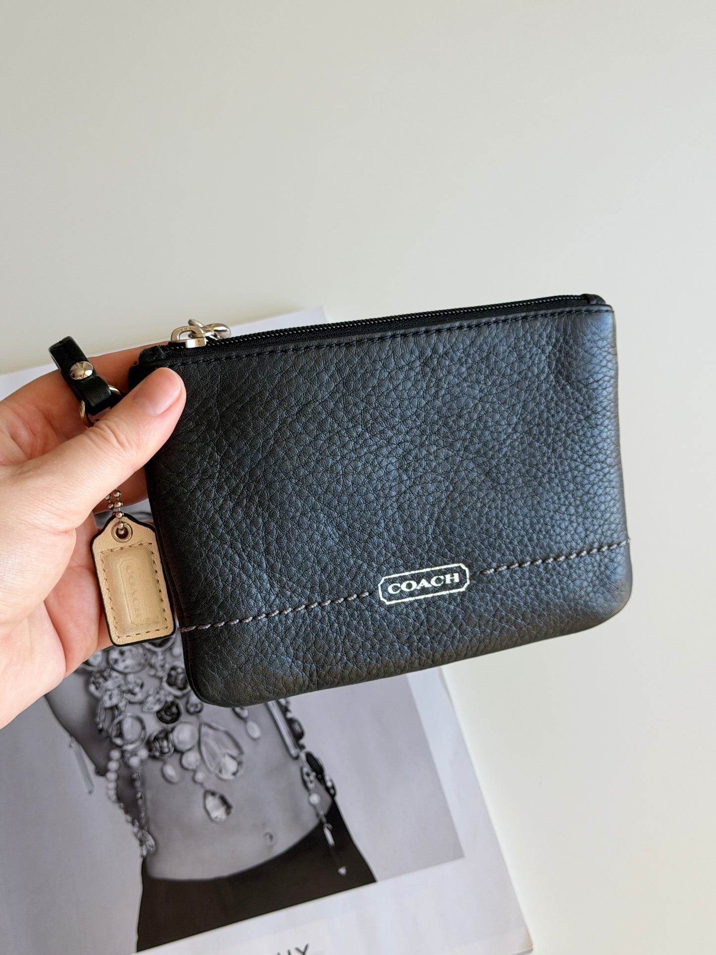 Vintage Coach leather wristlet