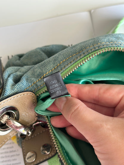 Rare vintage playful denim bag by Guess