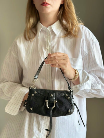 Vintage DKNY statement mini black bag
