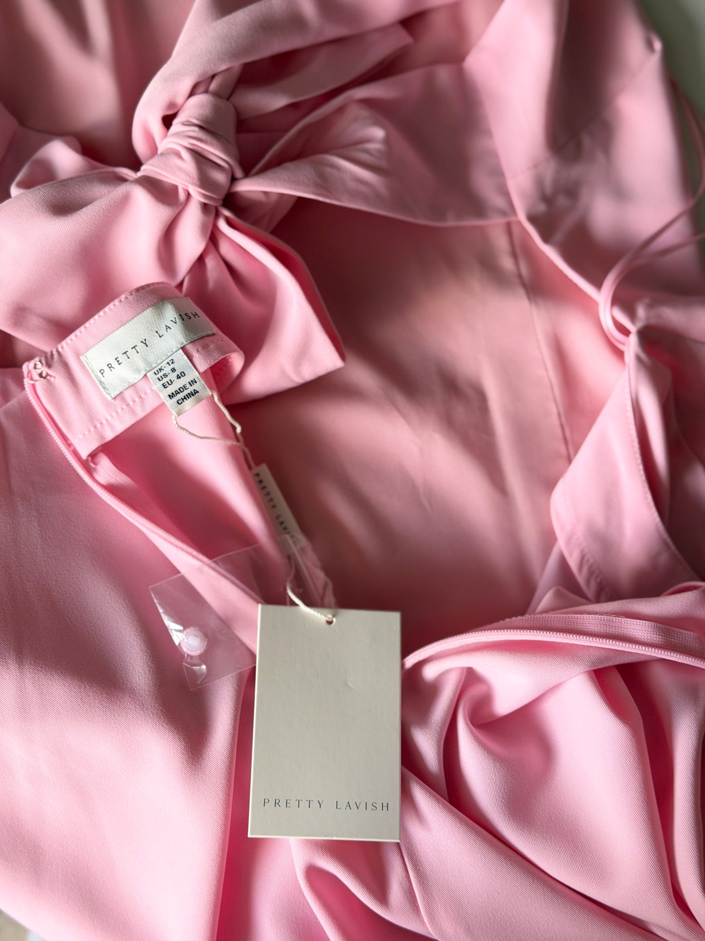 Romantic pink midi/maxi dress by Pretty Lavish