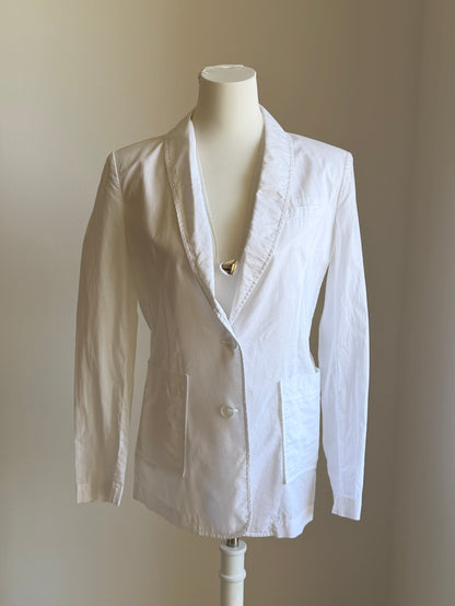 White Armani Jeans cotton blazer