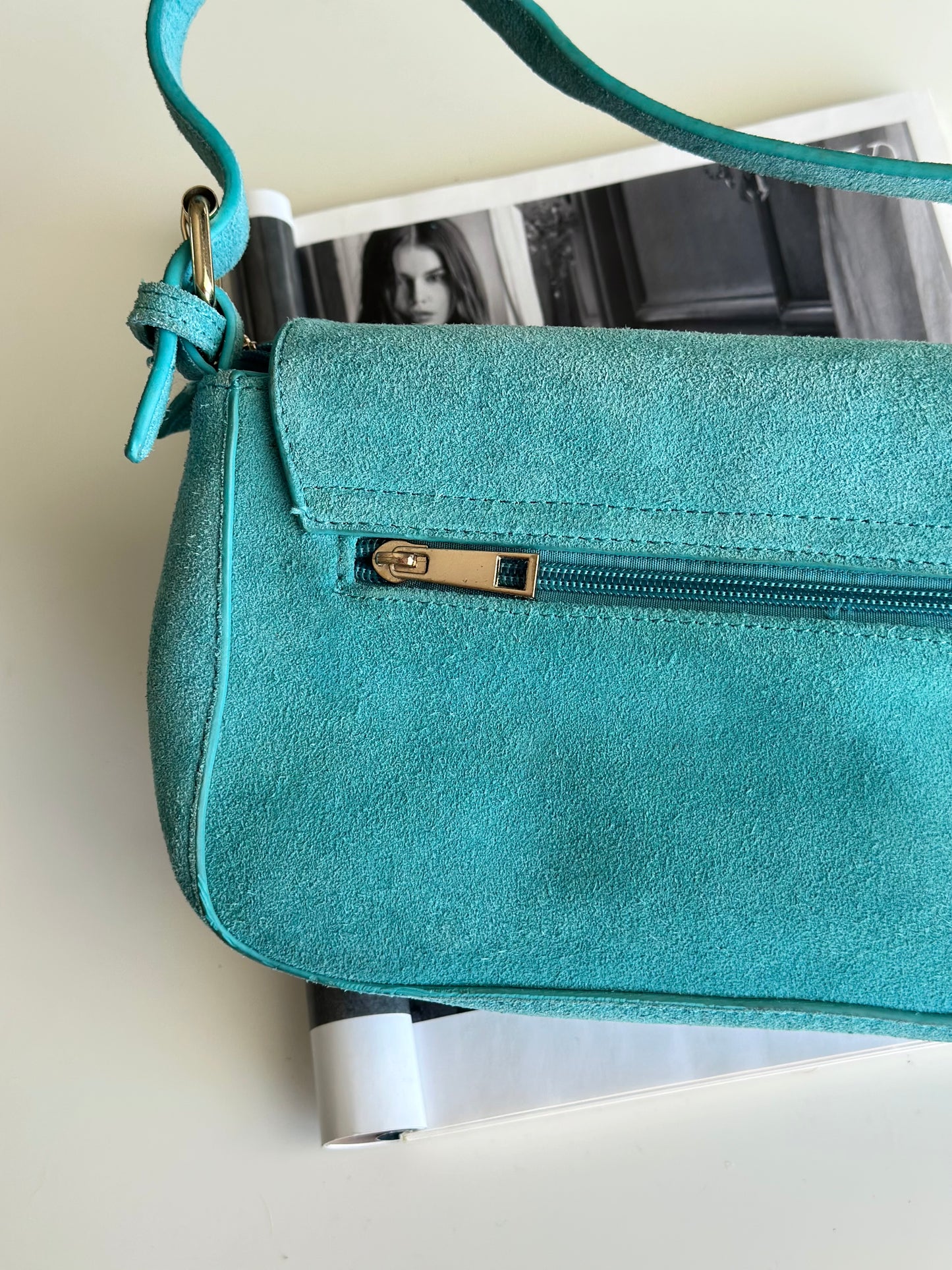 Lovely vintage suede shoulder bag