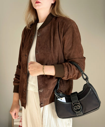 Chic vintage black bag by Escada Sport