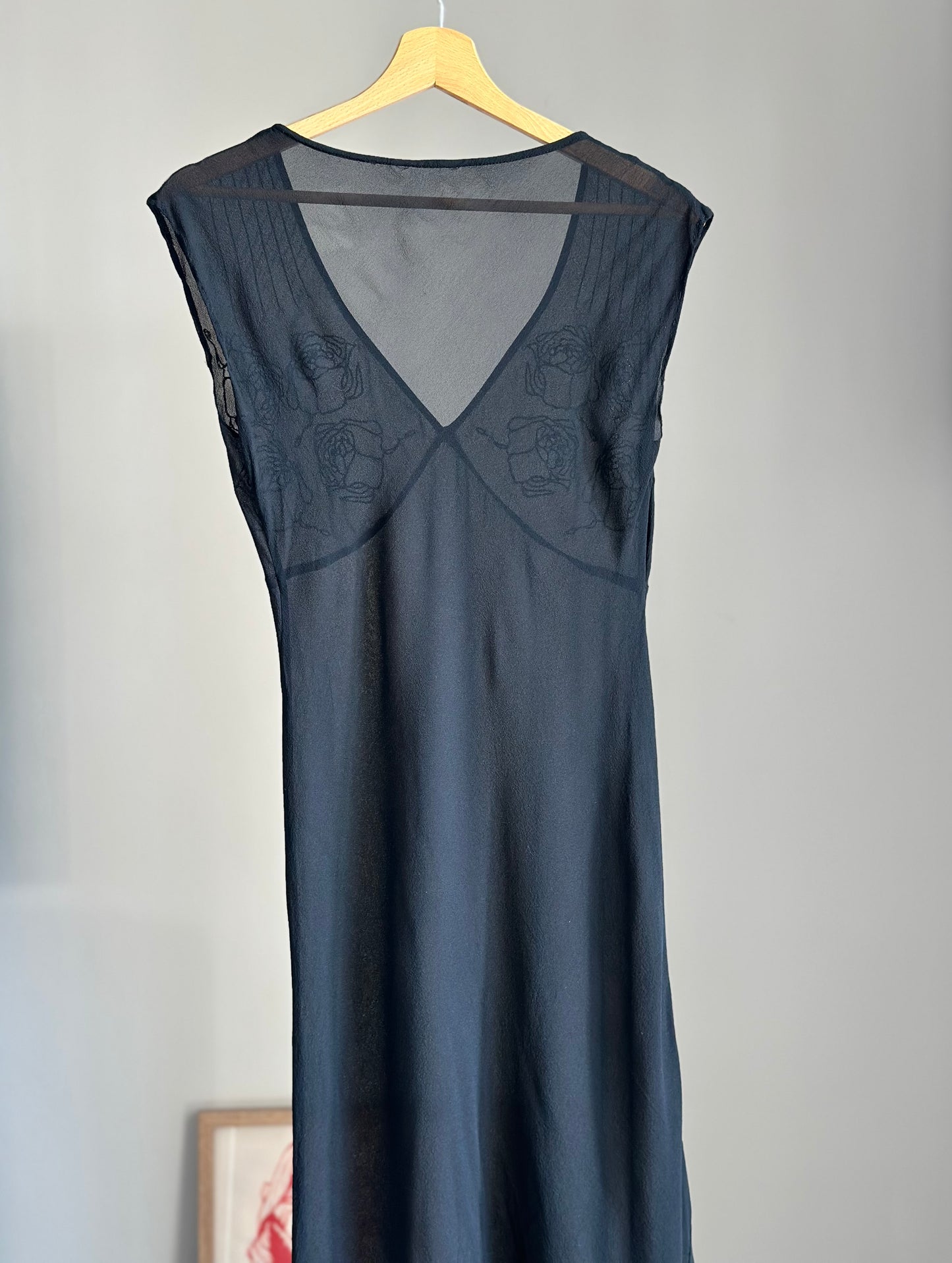 Vintage sheer midi dress from 90s