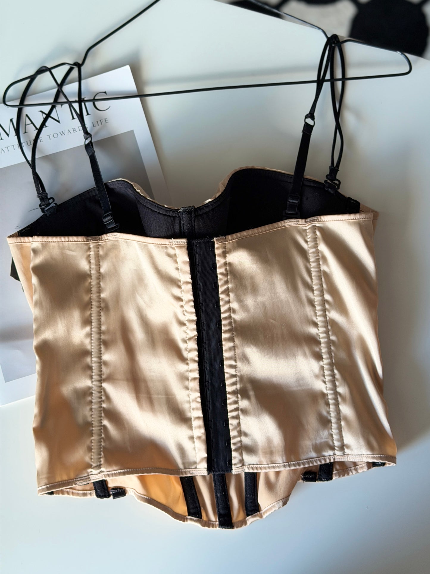 Chic champagne corset top