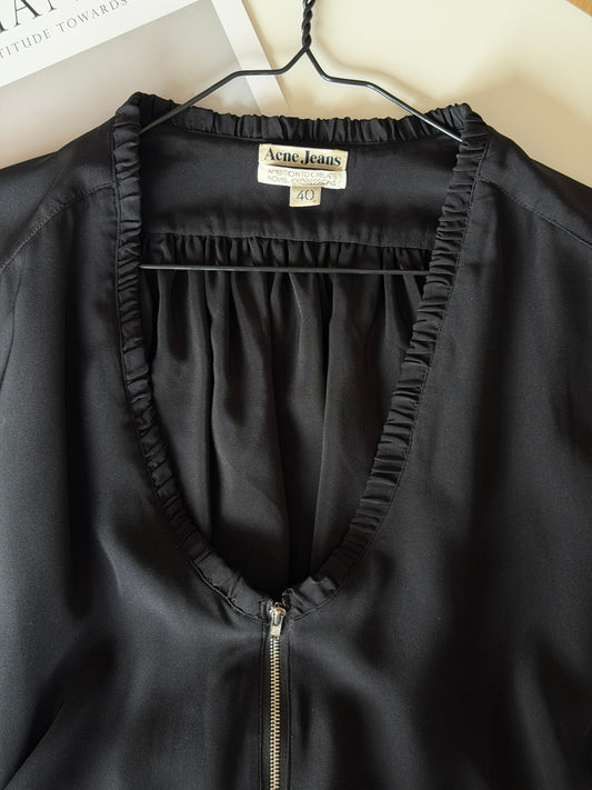 Vintage black silk dress by Acne Studios (2000s)
