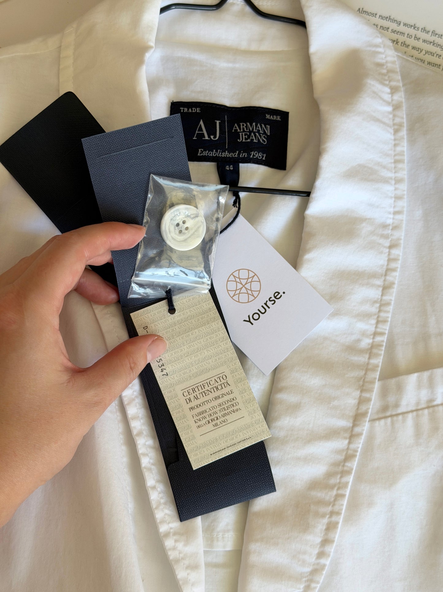 White Armani Jeans cotton blazer