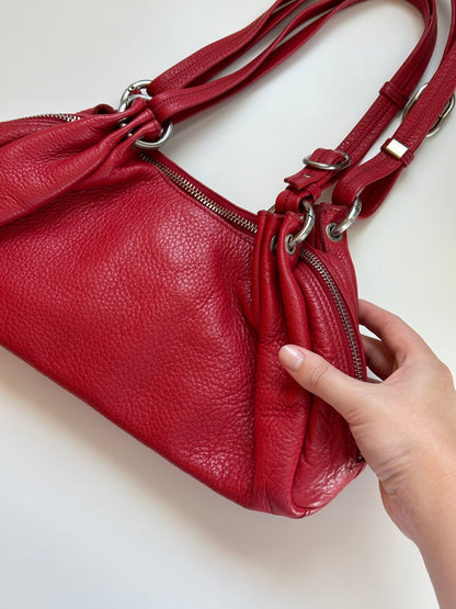 Real leather red bag Wanlima