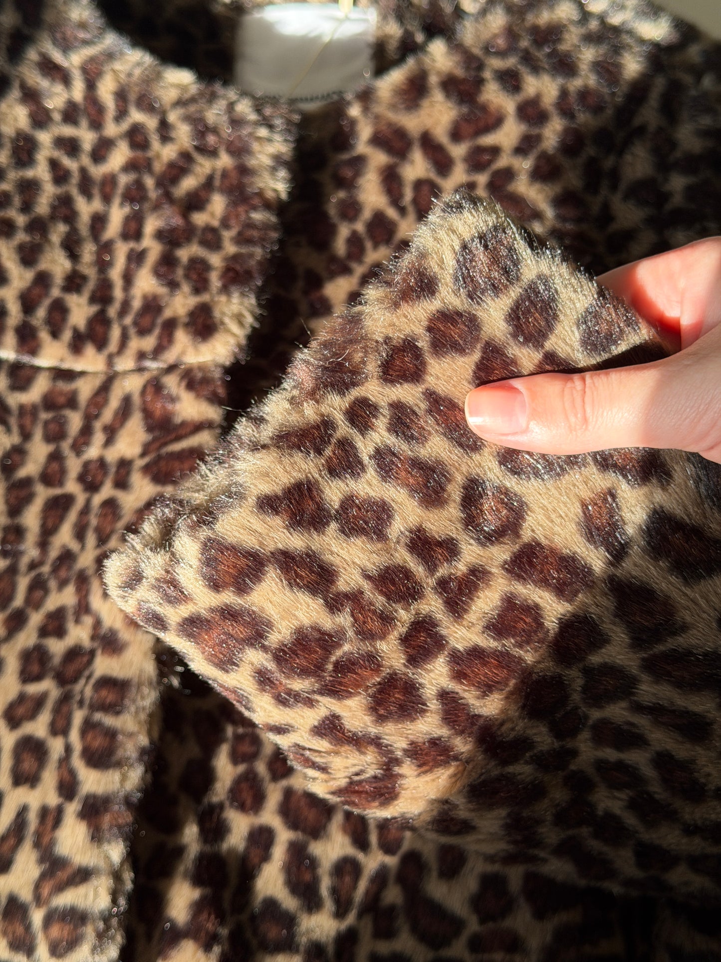 Stylish faux fur leo jacket