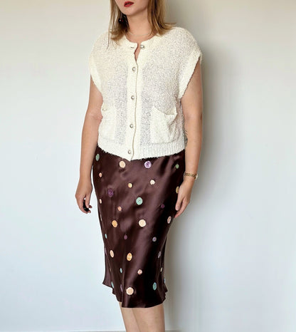 Stunning vintage silk midi skirt by Gerard Darel