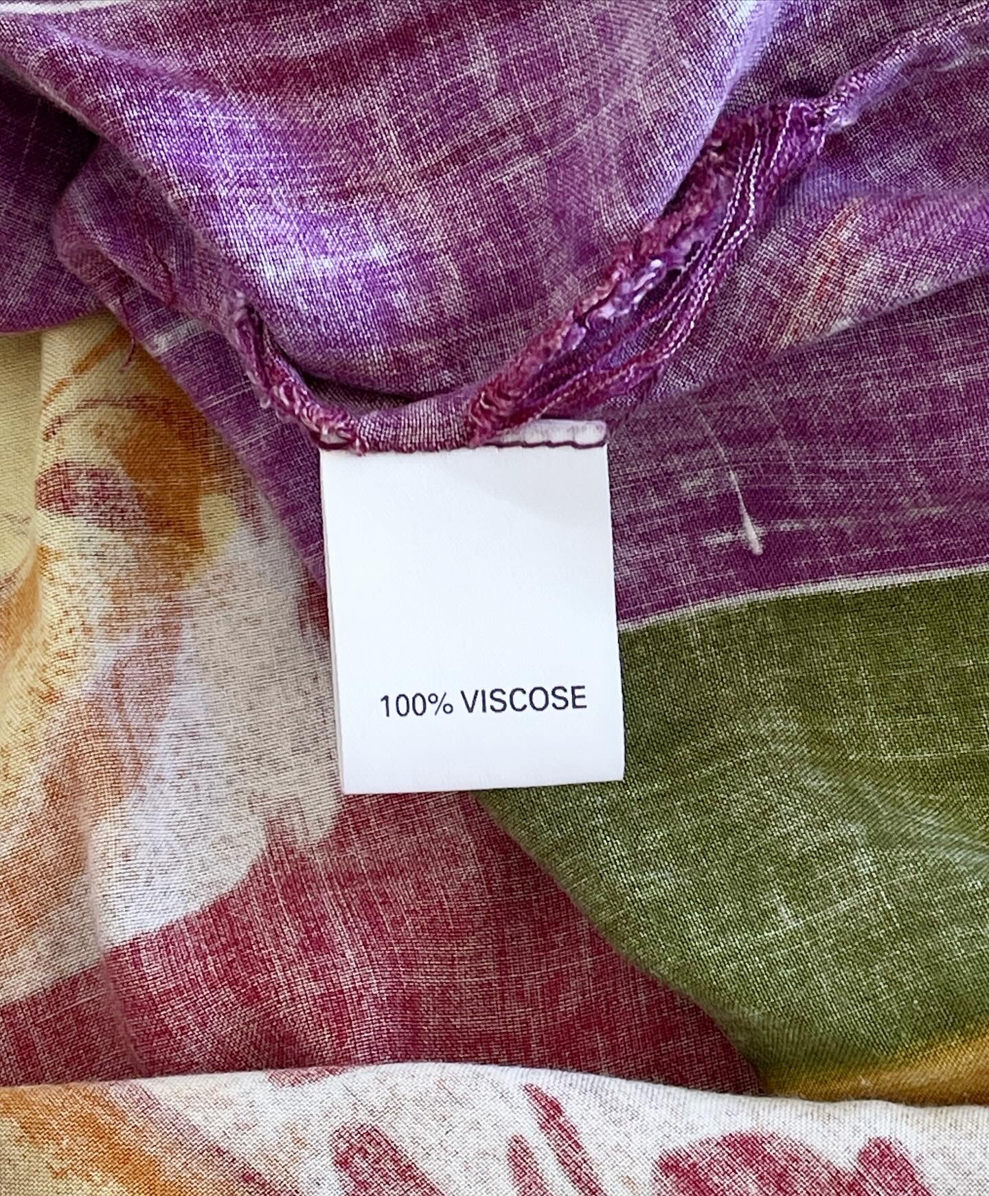 Vintage viscose shirt with extraordinary print