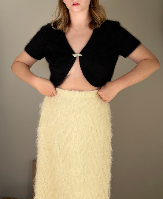 Gorgeous pale yellow maxi skirt from Massimo Dutti Studio