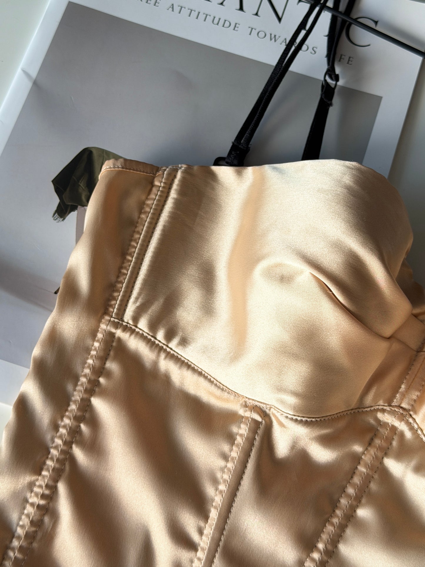 Chic champagne corset top
