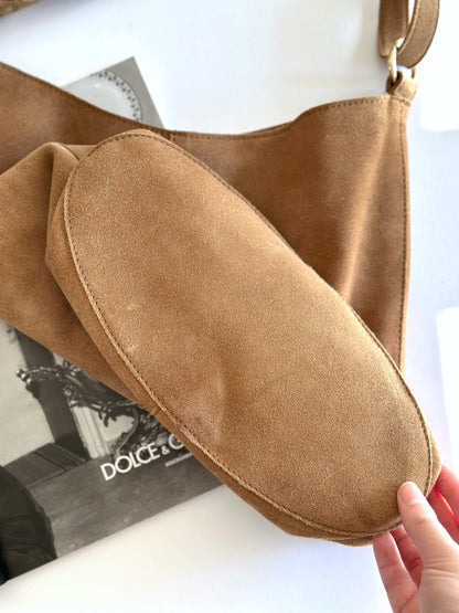 Lovely suede hobo bag La Redoute