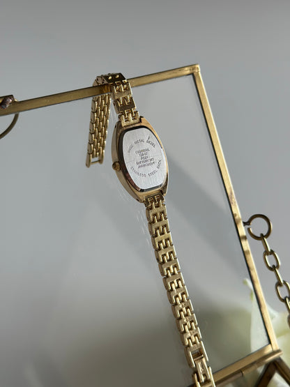 Beautiful gold-tone Embassy watch with crystals