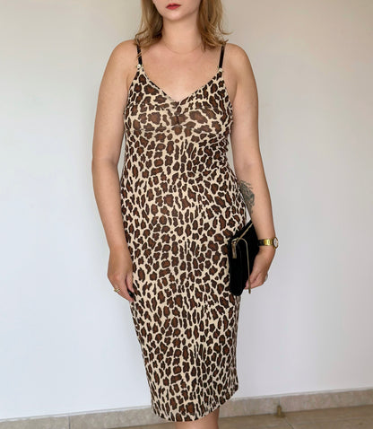 Amazing vintage animal print slip dress Kookaї (early 90s)