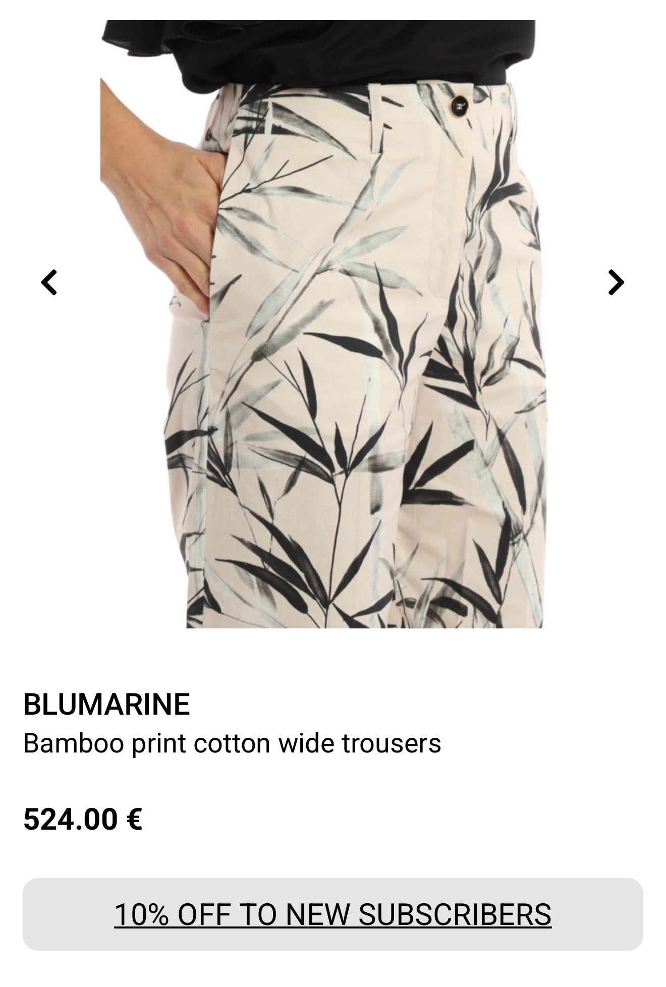 Amazing crop trousers Blumarine