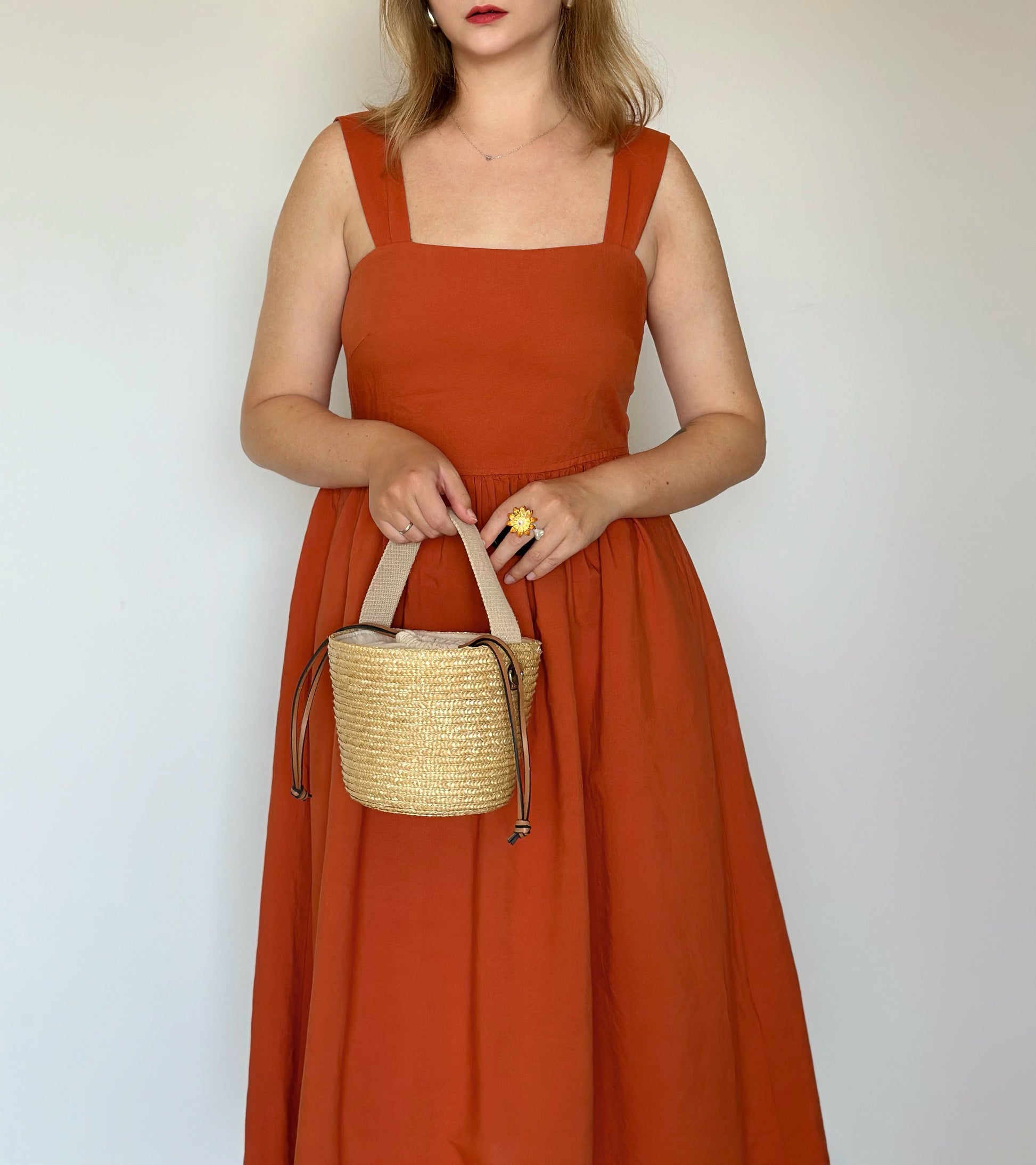 Amazing midi linen blend dress Uniqlo Yourse Vintage Amazing midi linen blend dress Uniqlo Yourse Vintage