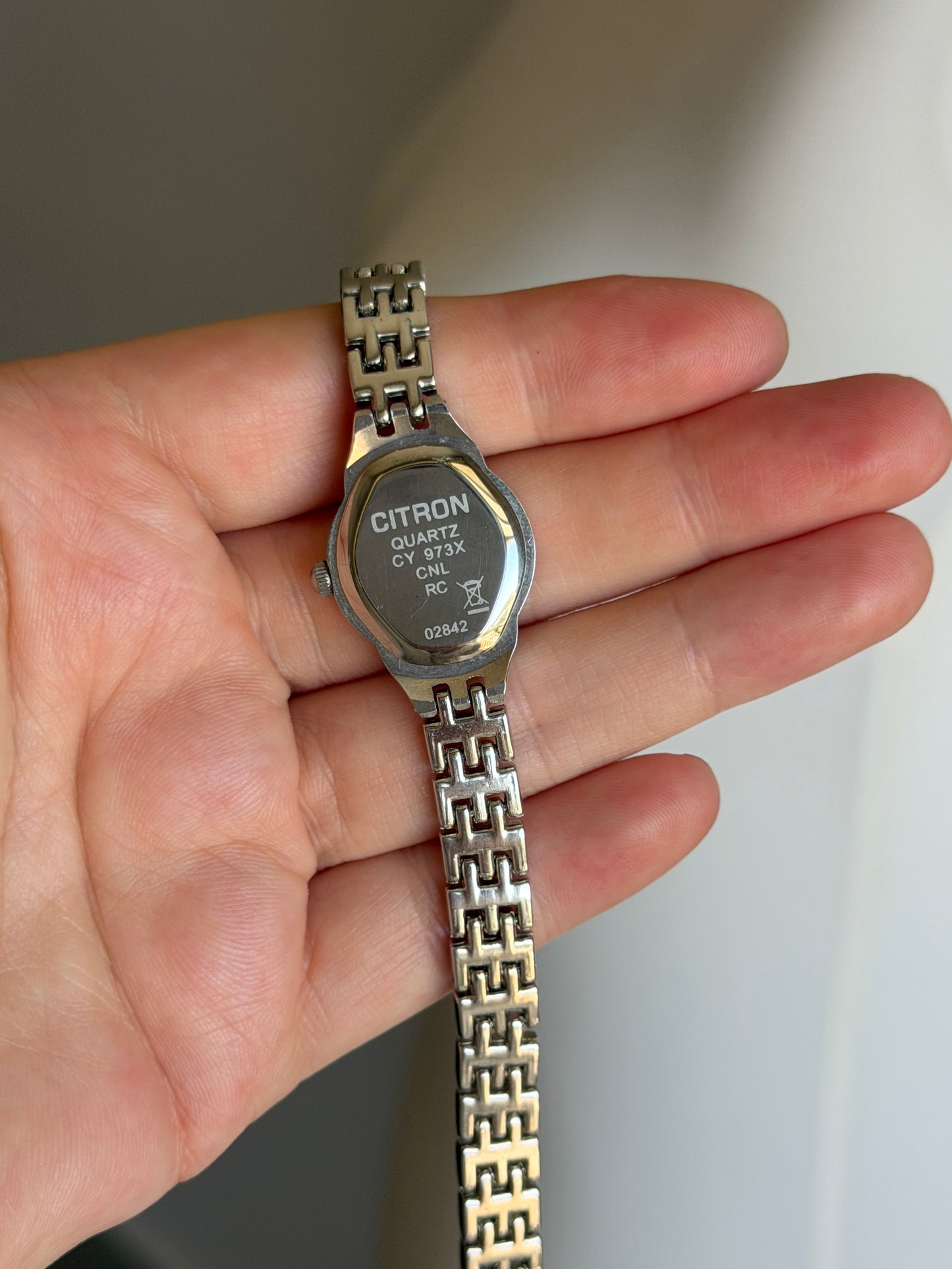 Beautiful silver-tone watch Citron