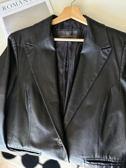 Vintage black leather jacket