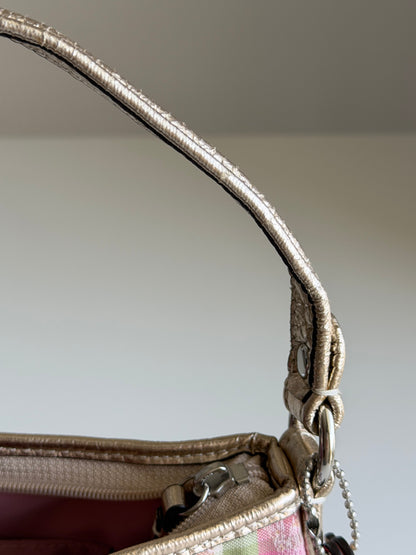 Vintage Coach plaid shoulder bag