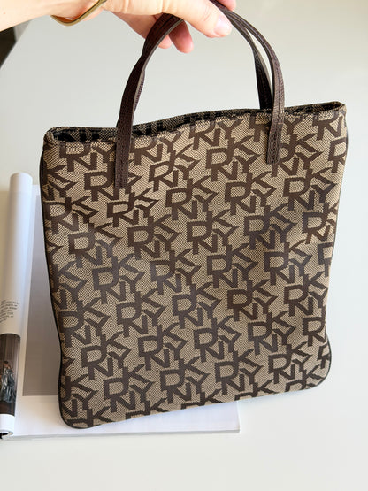 Vintage DKNY brown tote bag