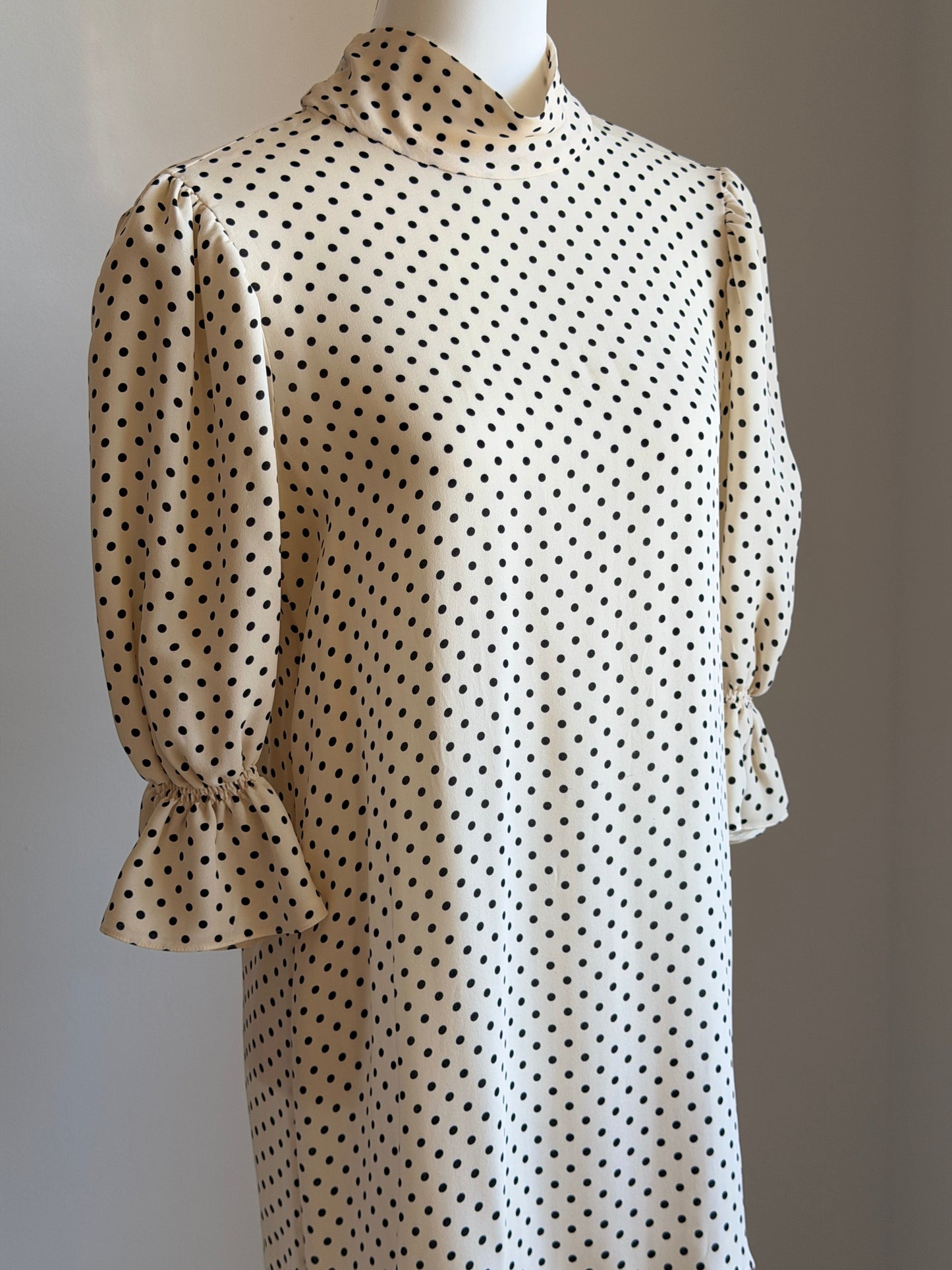 Authentic Valentino polka dot silk blouse