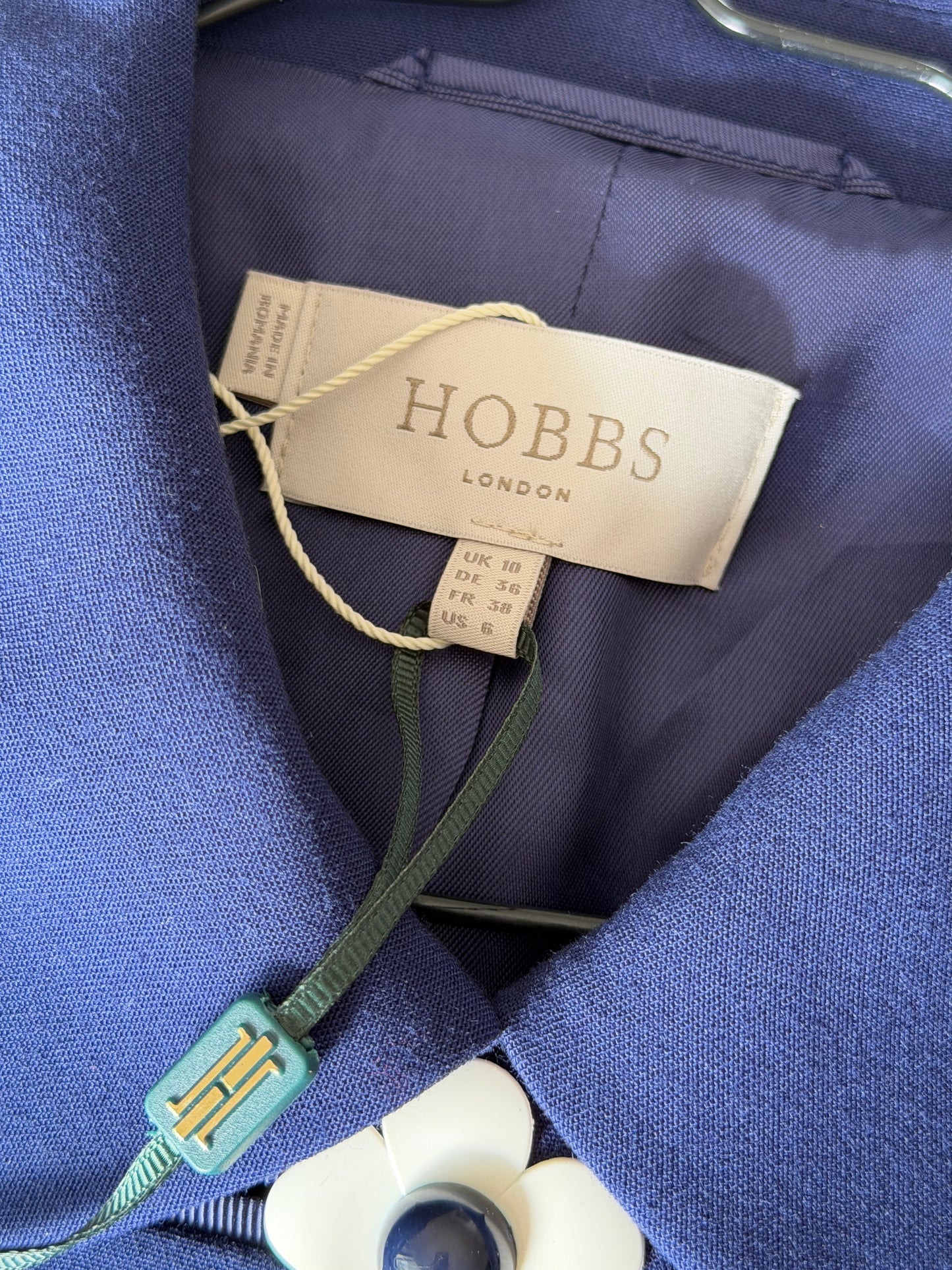 Charming 60s-inspired navy blue jacket Hobbs