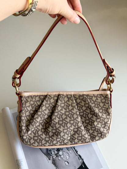 Stunning vintage DKNY beige monogram bag