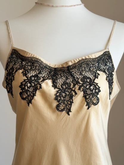 Elegant vintage slip silk dress
