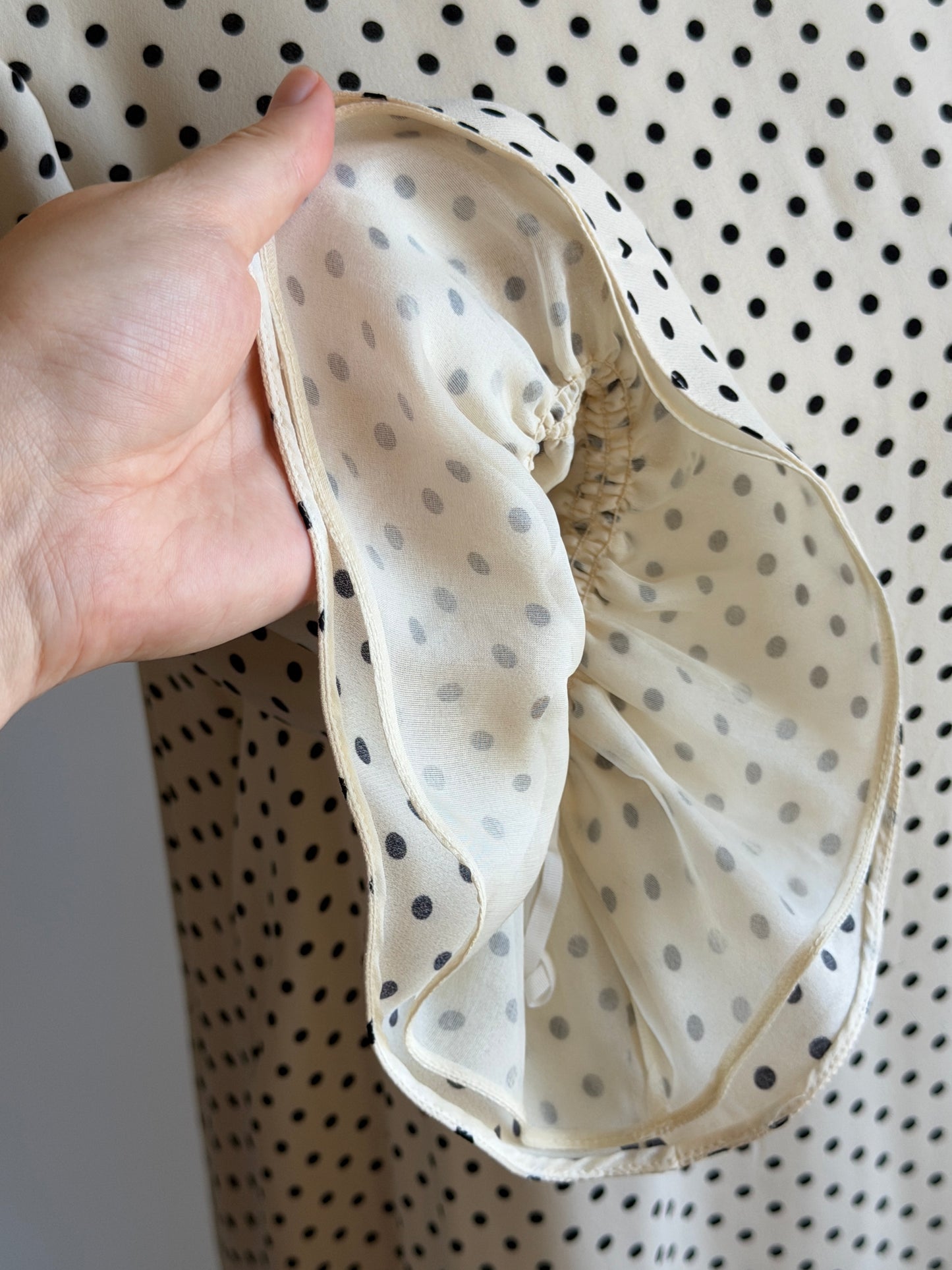 Authentic Valentino polka dot silk blouse