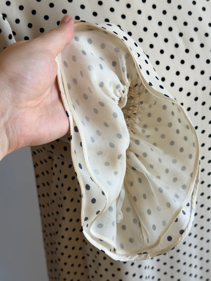 Authentic Valentino polka dot silk blouse
