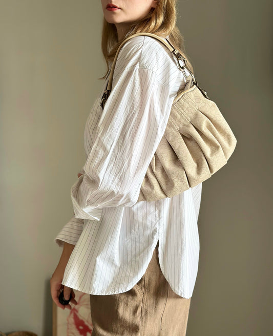 Classic late 90s/Y2K hobo beige bag by DKNY