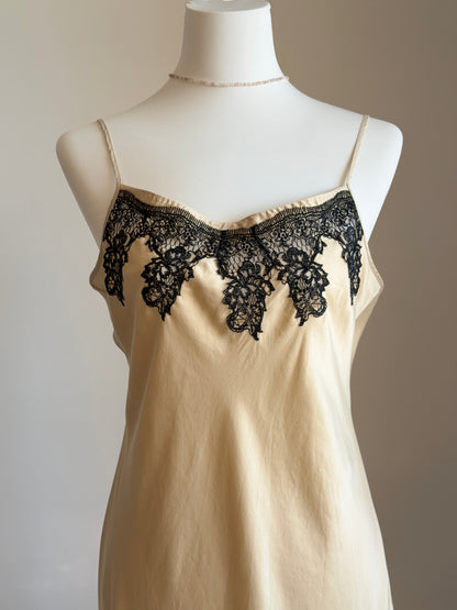 Elegant vintage slip silk dress