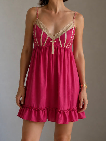 Vintage silk slip mini dress
