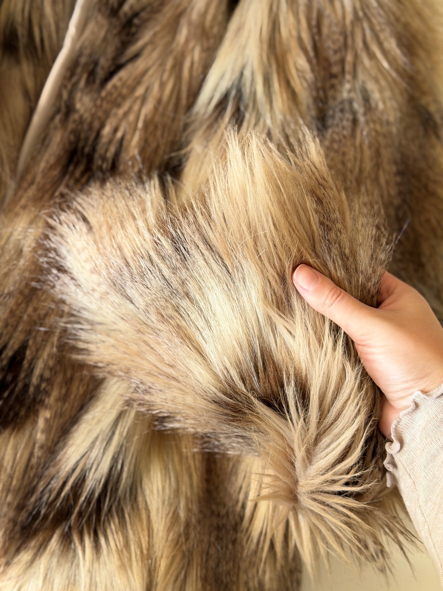 Stylish faux fur jacket