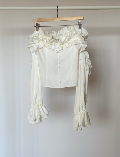 Lovely corset top with ruffles
