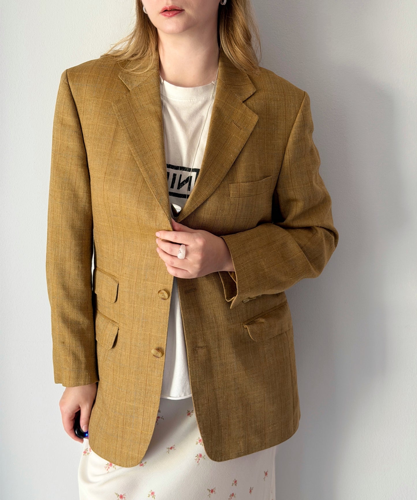 Vintage blazer DAKS in a rich mustard tone