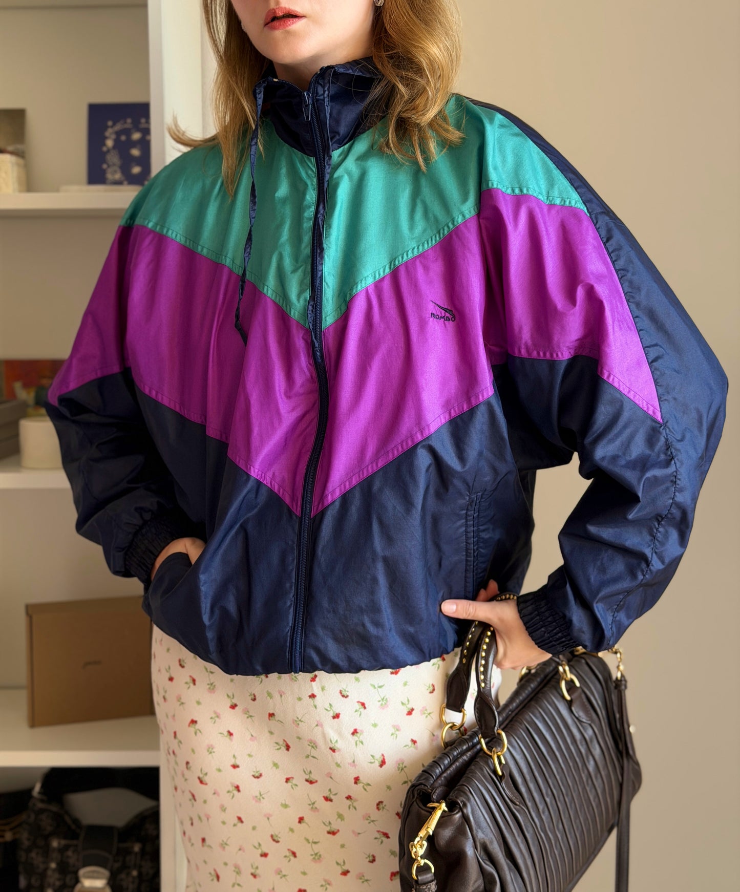 Vintage colour-block windbreaker Rombo