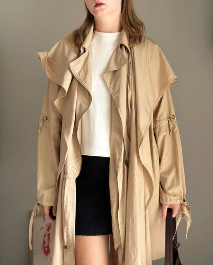 Statement beige trench coat