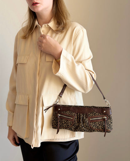 Vintage brown DKNY baguette bag